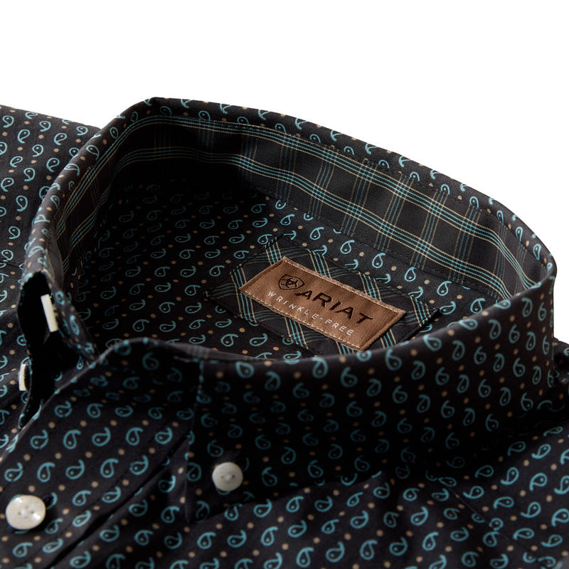 Ariat Men's Wrinkle Free Phantom Paisley Barnaby Shirt
