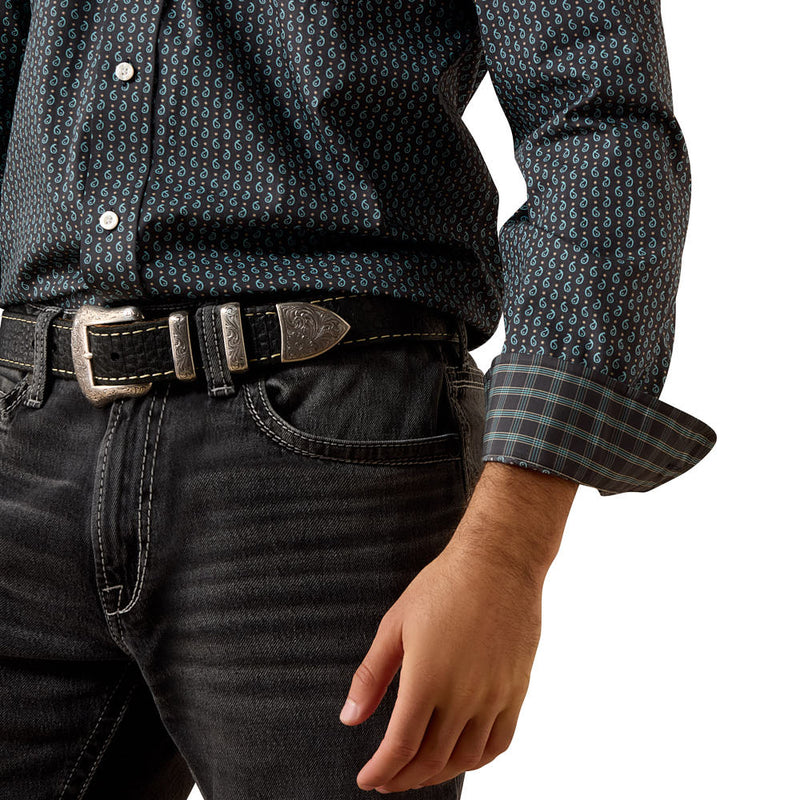 Ariat Men's Wrinkle Free Phantom Paisley Barnaby Shirt
