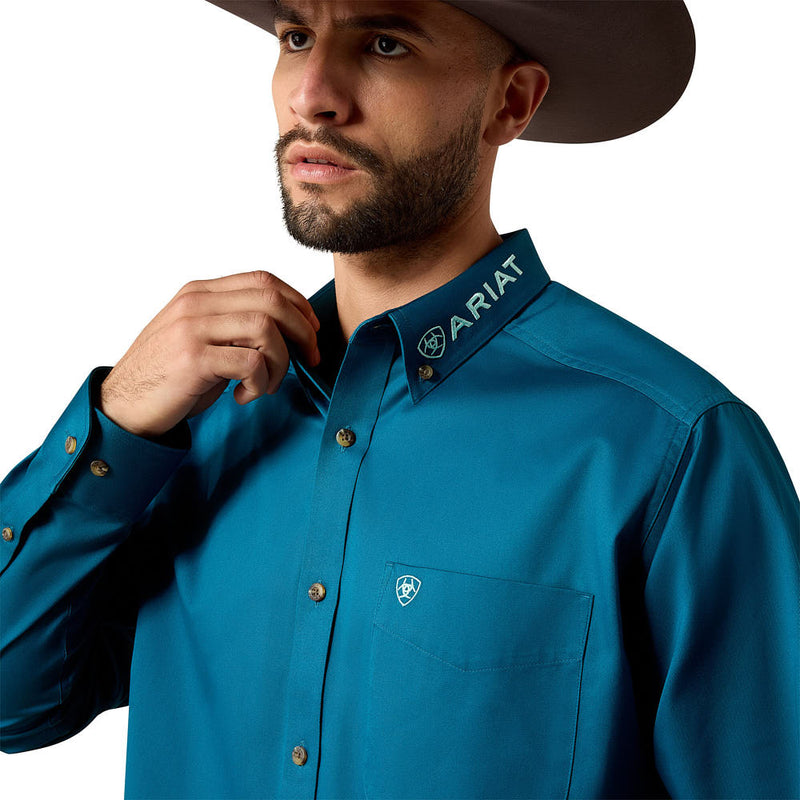 Ariat Men's Team Logo Lyons Blue Shirt