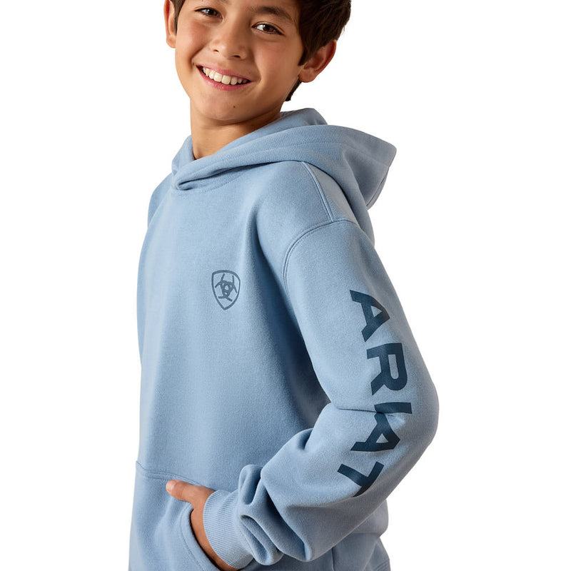 Ariat Boy's Denim Blue Logo Hoodie