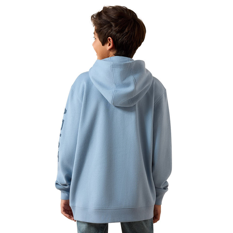 Ariat Boy's Denim Blue Logo Hoodie