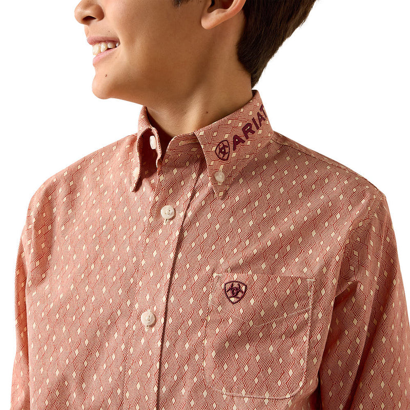 Ariat Boy's Team Dixon Ketchup Print Shirt