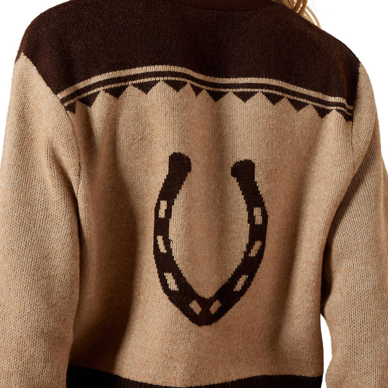 Ariat Women's Colter Tigers Eye Chicory Coffee Cardigan