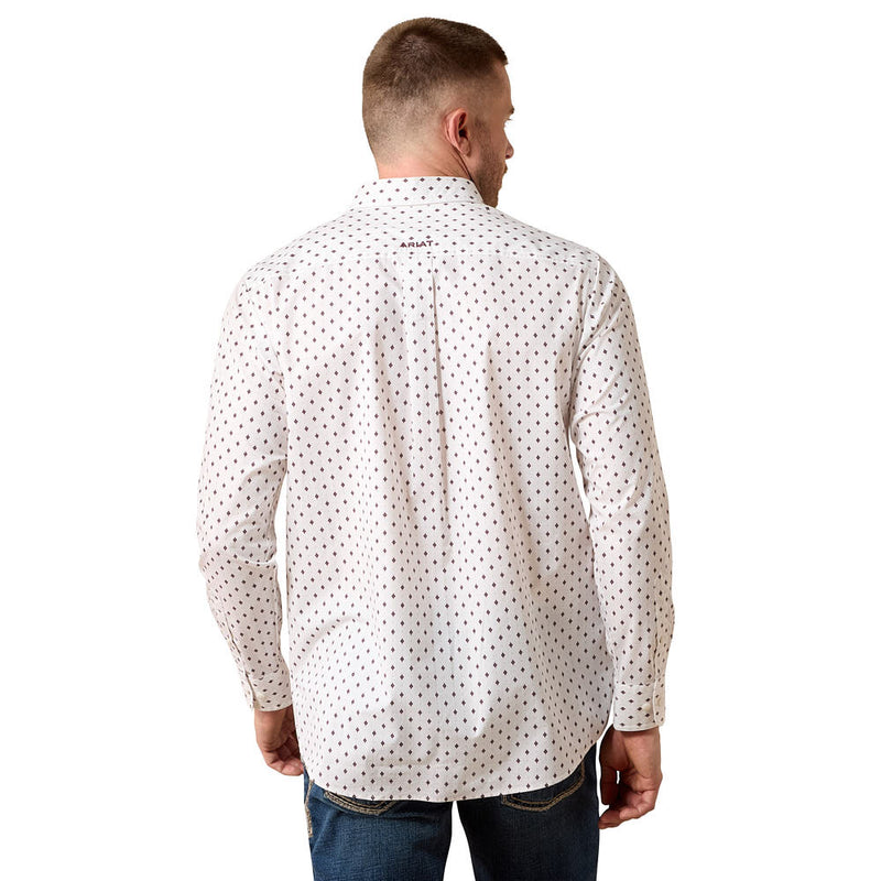 Ariat Men's White Geometric Print Campbell Classic Shirt