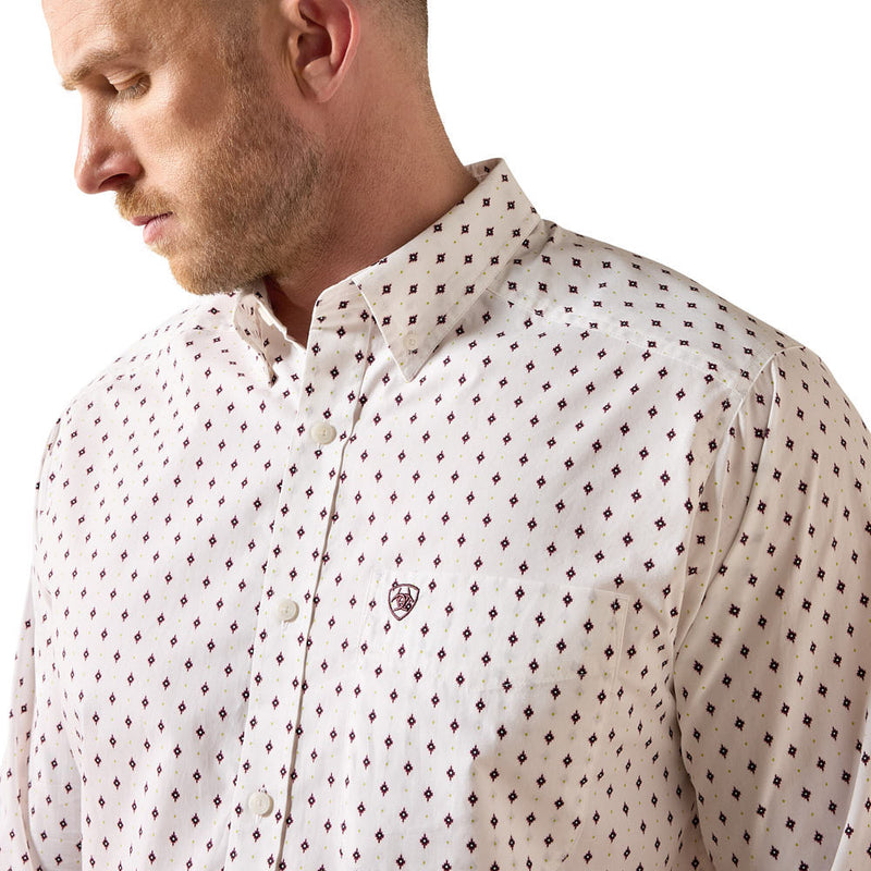 Ariat Men's White Geometric Print Campbell Classic Shirt