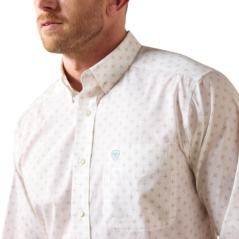 Ariat Men's Wrinkle Free Geo Print Barlow Shirt