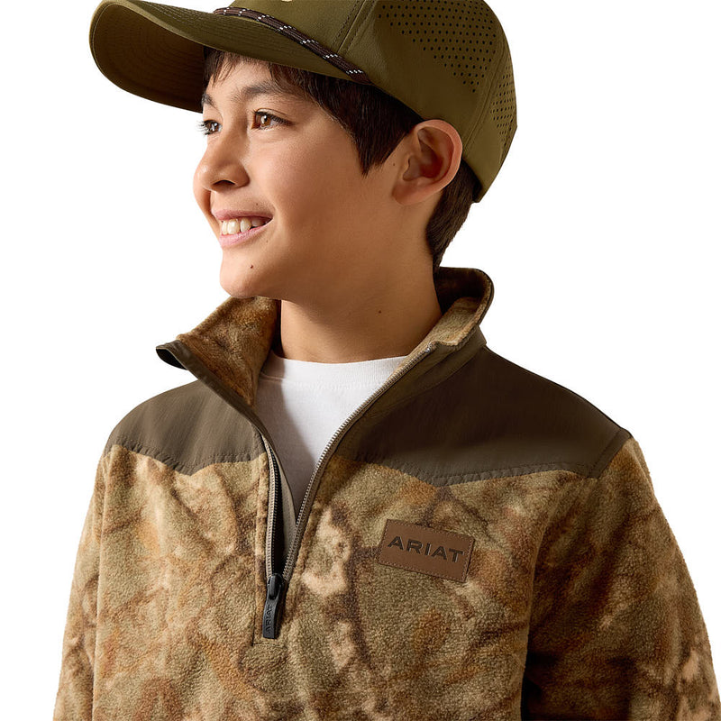 Ariat Boy's Savannah Tan Camo Basis Sweatshirt