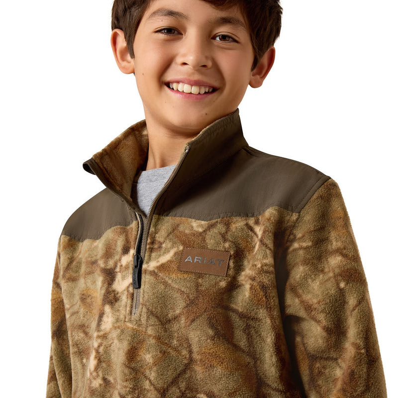 Ariat Boy's Savannah Tan Camo Basis Sweatshirt