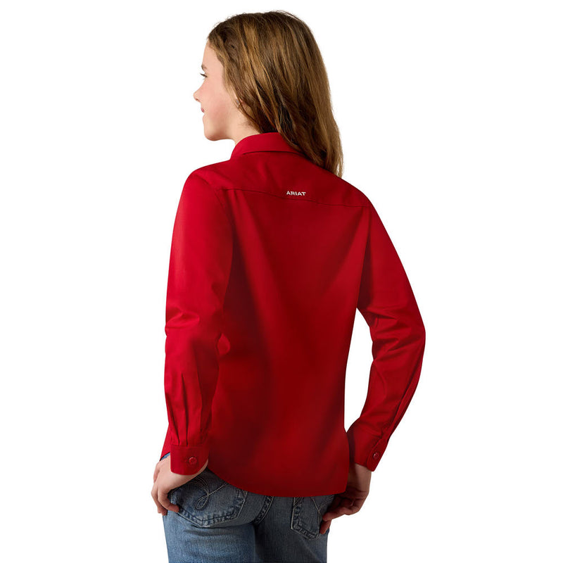 Ariat Girl's Team Kirby Savvy Red Shirt