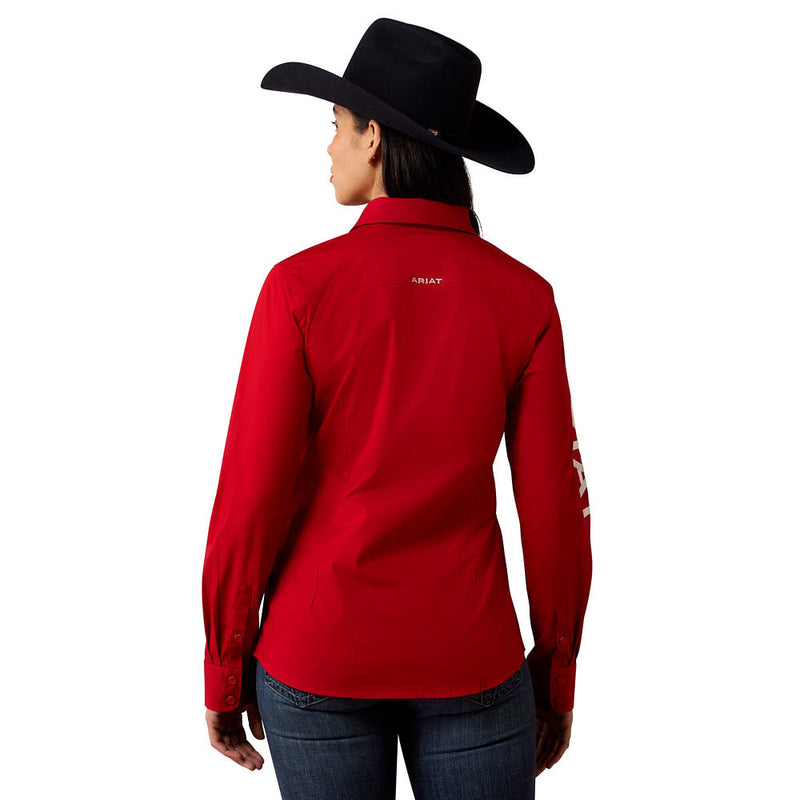 Ariat Women's Savvy Red Team Kirby Shirt