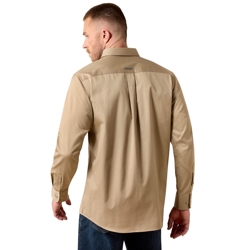 Ariat Men's Savannah Tan & Navy Team Logo Shirt