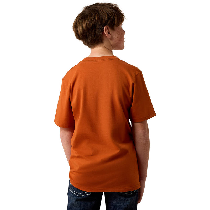 Ariat Boy's Tough As Leather Bombay Brown Tee Shirt