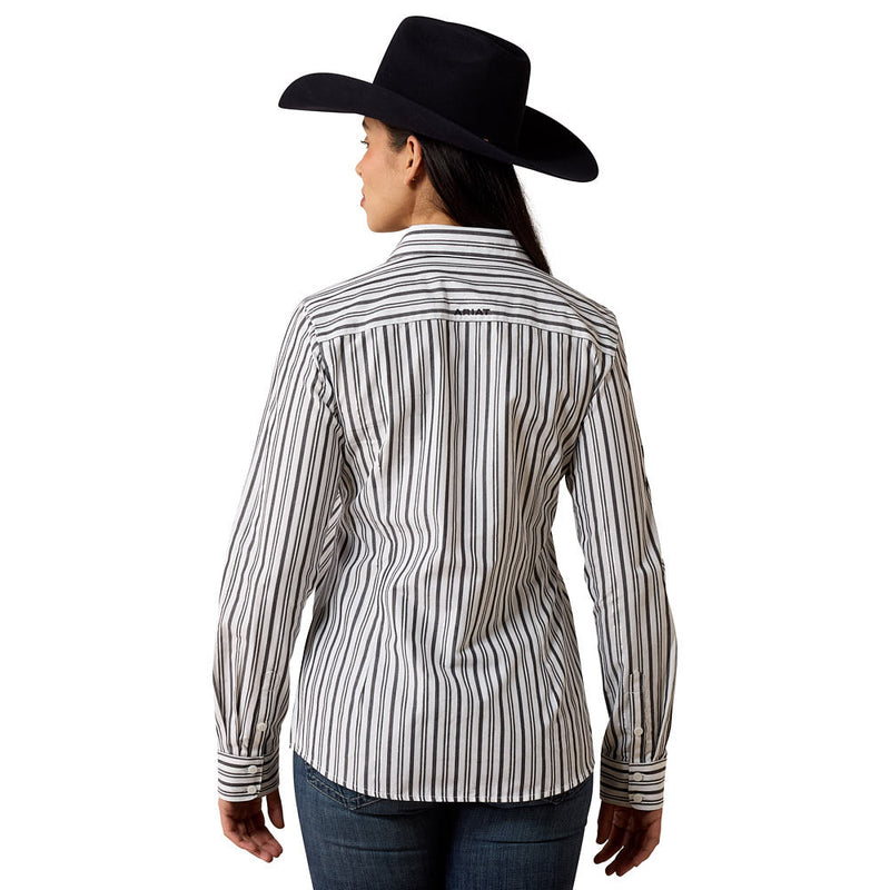 Ariat Women's Black & White Stripe Team Kirby Shirt