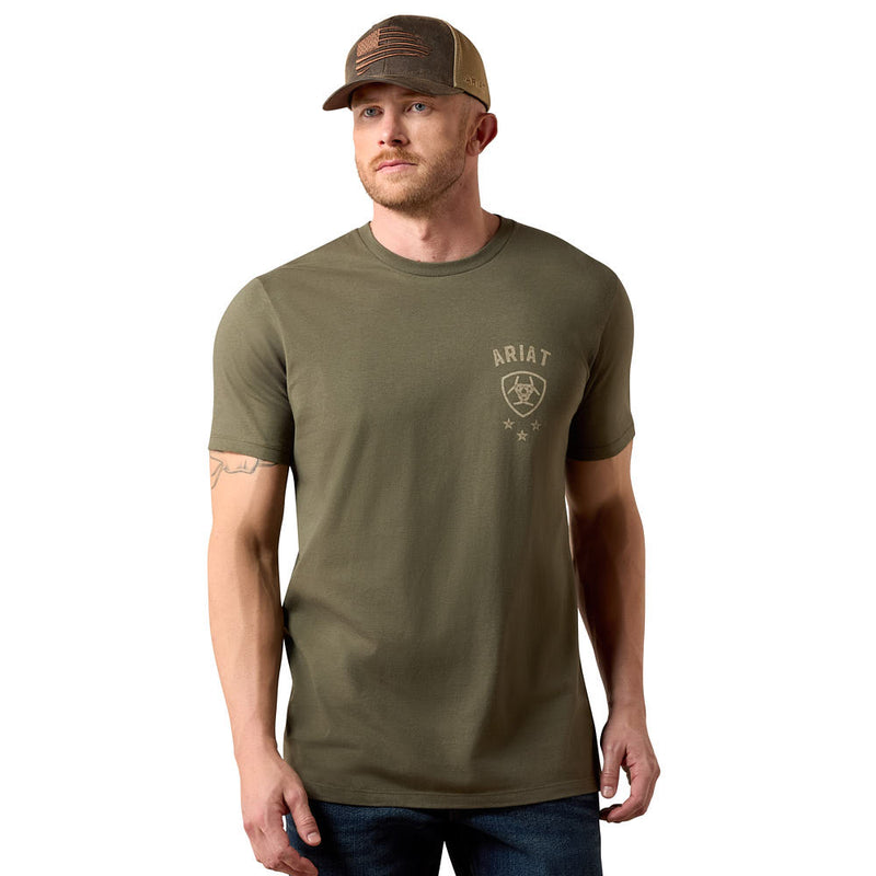 Ariat Men's Eagle Thunder Army Green Tee Shirt