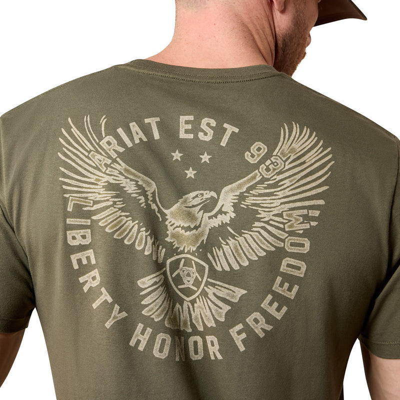Ariat Men's Eagle Thunder Army Green Tee Shirt