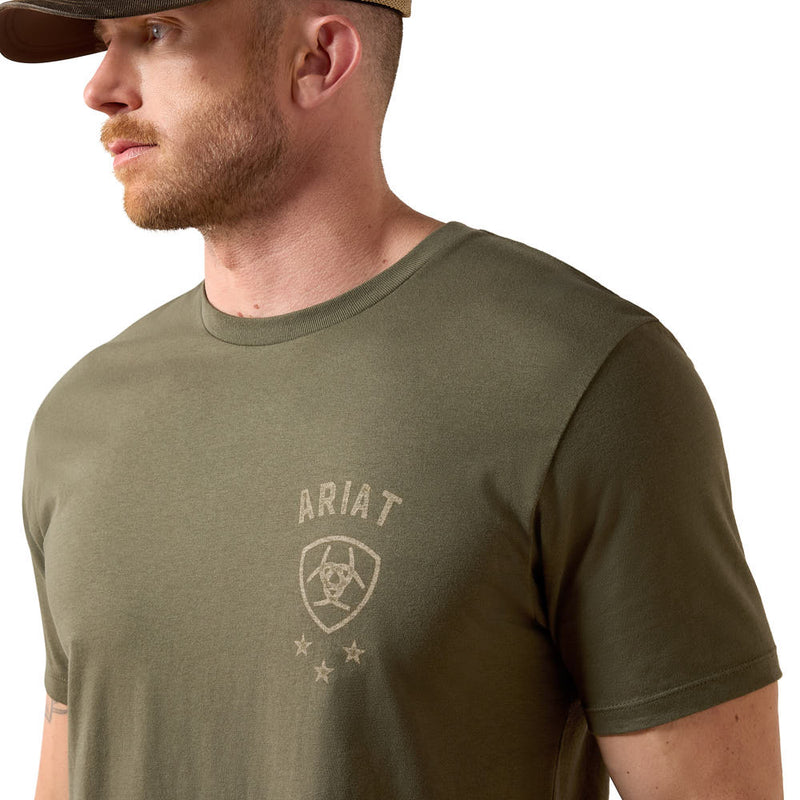Ariat Men's Eagle Thunder Army Green Tee Shirt