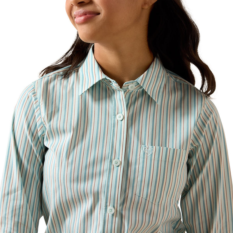 Ariat Girl's Team Kirby Aquaesque Shirt
