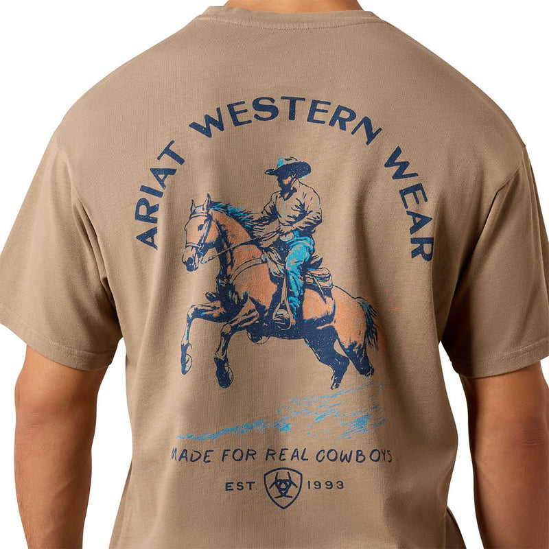 Ariat Men's Desert Taupe Real Cowboy Tee Shirt