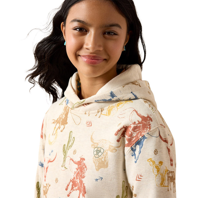 Ariat Girl's Desert Run Toile Ranch Tale Hoodie