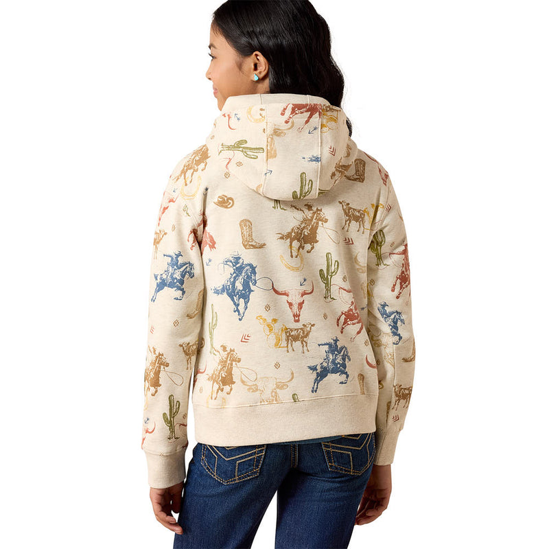 Ariat Girl's Desert Run Toile Ranch Tale Hoodie
