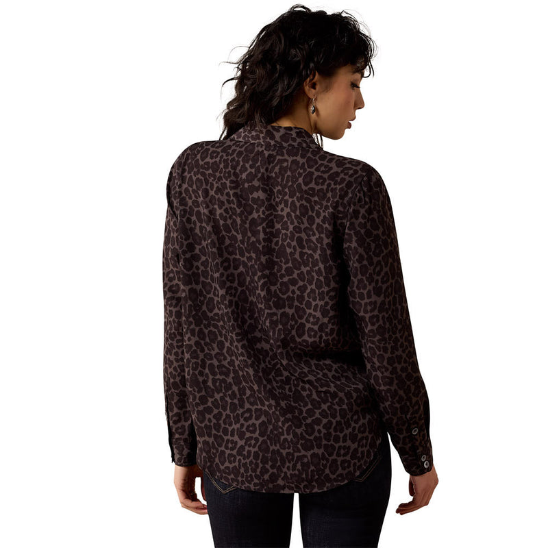 Ariat Women's Grey Leopard Homestyle Shirt