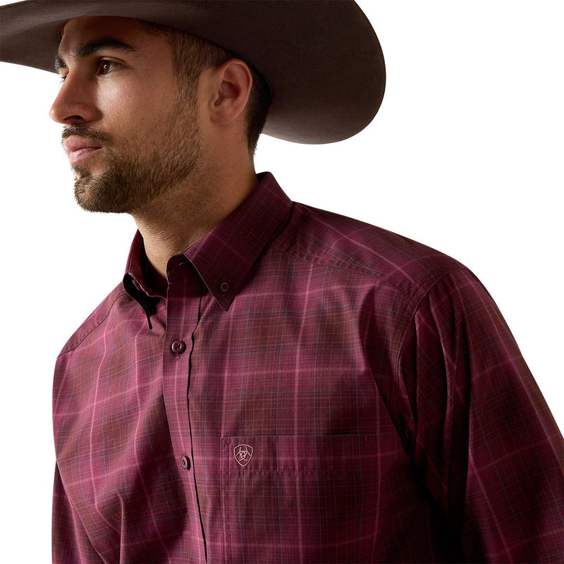 Ariat Men's Grape Wine Jake Pro Series Shirt