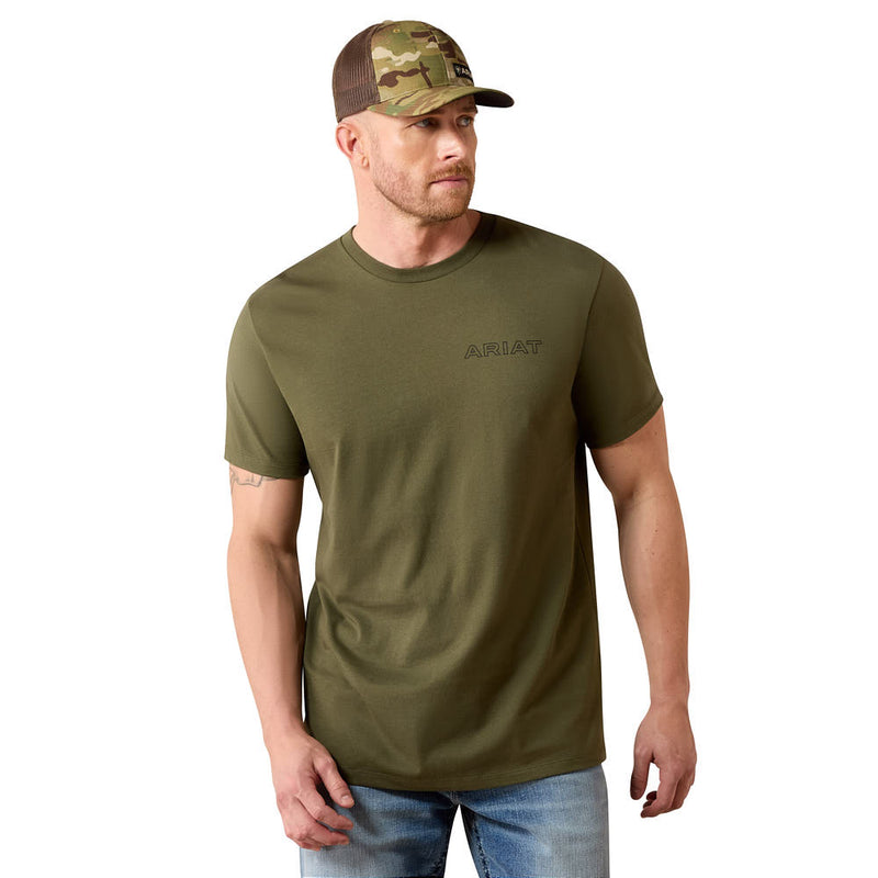 Ariat Men's Rust Serape Shield Tee Shirt