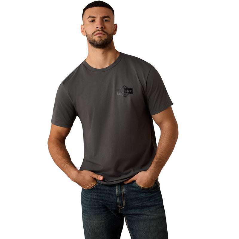 Ariat Men's Dark Shadow Leather Diamond Tee Shirt