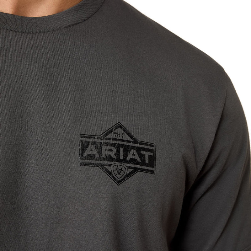 Ariat Men's Dark Shadow Leather Diamond Tee Shirt