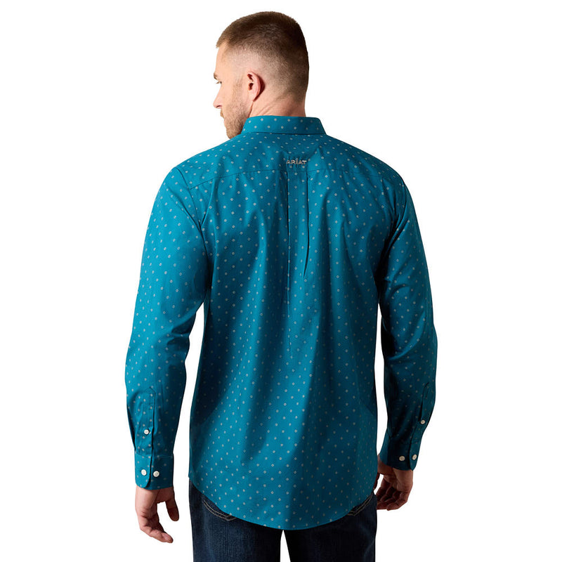 Ariat Men's Wrinkle Free Corsair Geo Print Baptiste Shirt