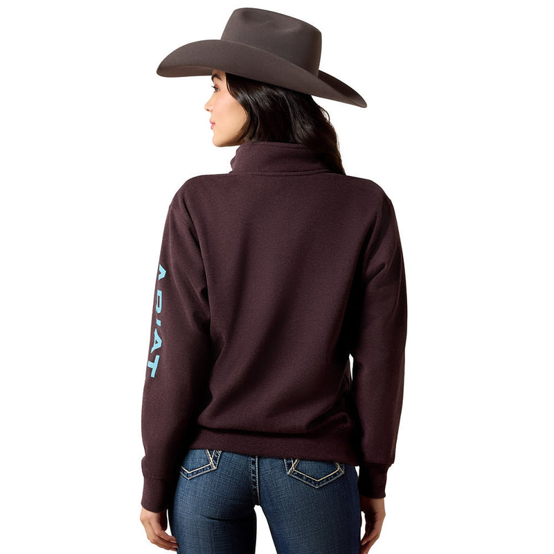 Ariat Women's Foundation Logo Chocolate Plum Sweatshirt