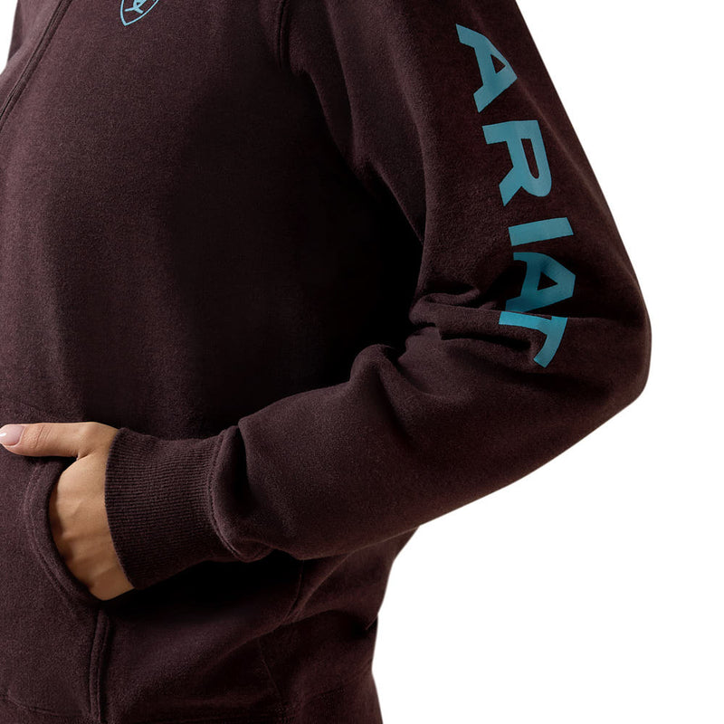Ariat Women's Foundation Logo Chocolate Plum Sweatshirt