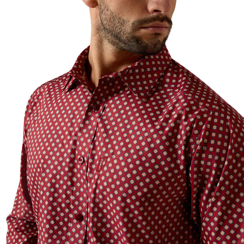 Ariat Men's Biking Red Geo Print Everything Shirt