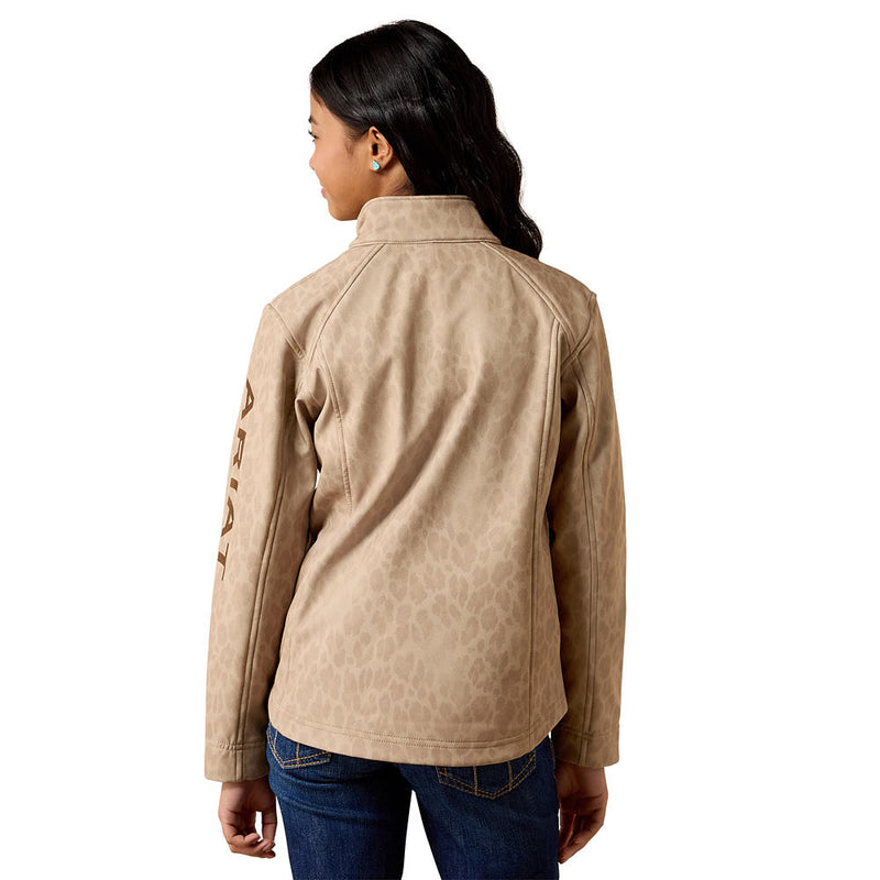 Ariat Girl's Faded Leopard Logo Soft Shell Jacket