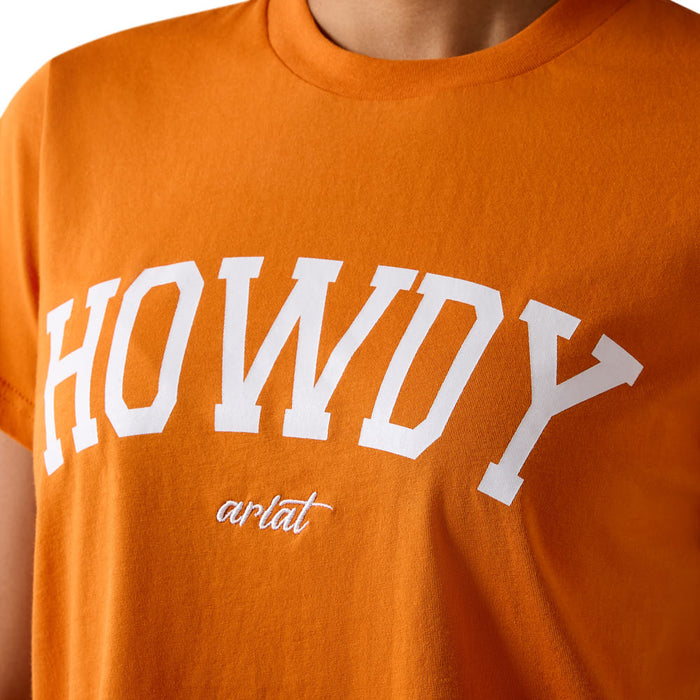 Ariat Women's Orange & White Collegiate Howdy Tee Shirt