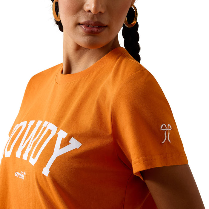 Ariat Women's Orange & White Collegiate Howdy Tee Shirt