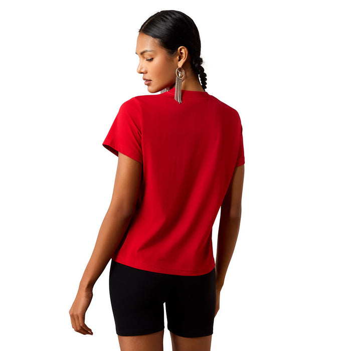 Ariat Women's Crimson & White Collegiate Howdy Tee Shirt