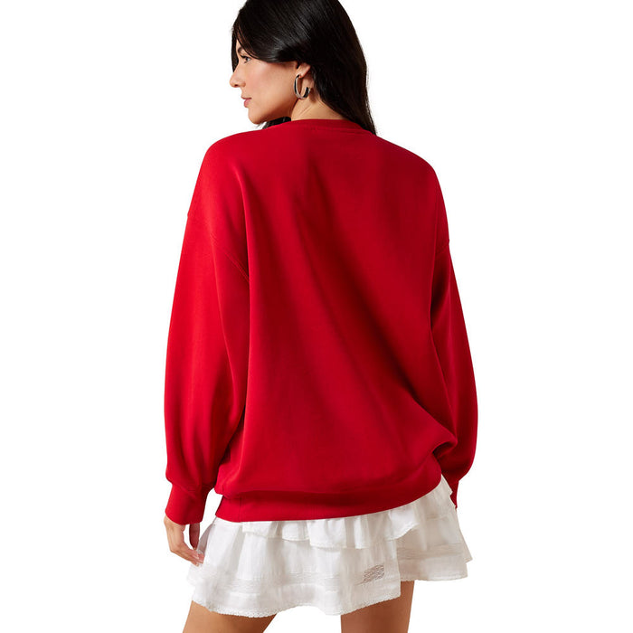 Ariat Women's Crimson & White Collegiate Howdy Sweatshirt