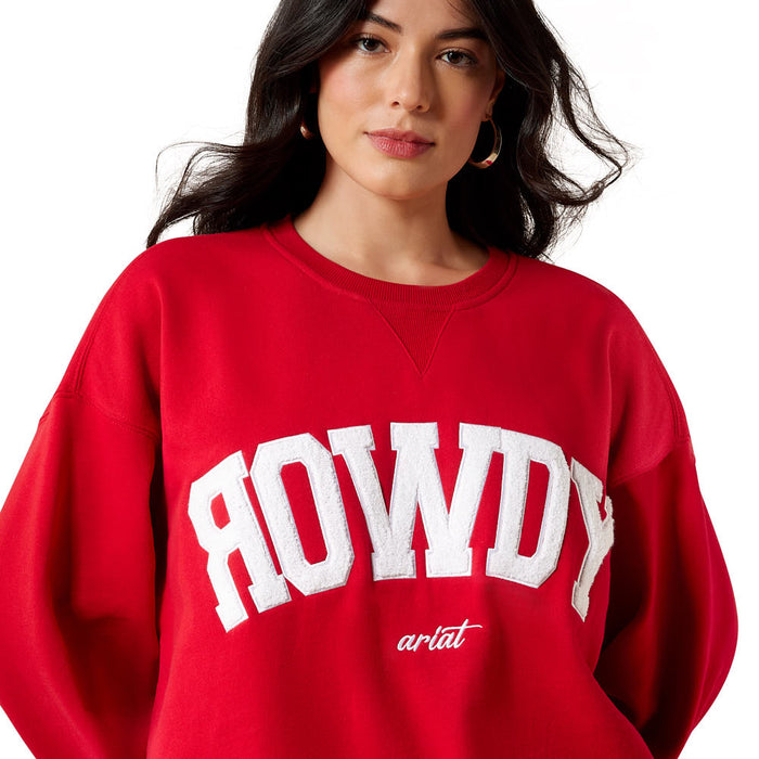 Ariat Women's Crimson & White Collegiate Howdy Sweatshirt