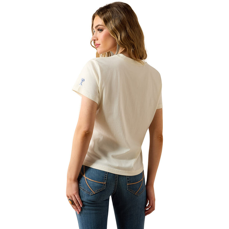 Ariat Women's Cream & Blue Collegiate Howdy Tee Shirt