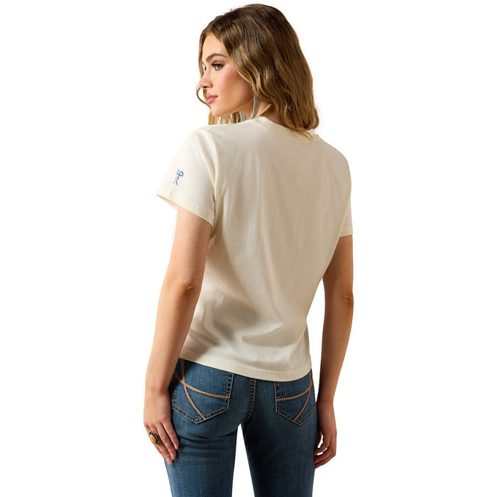 Ariat Women's Cream & Blue Collegiate Howdy Tee Shirt