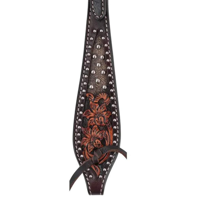Circle Y Saddlery Dark Flash Arizona Flower Browband Headstall