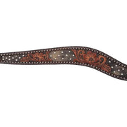 Circle Y Saddlery Dark Flash Arizona Flower Breast Collar