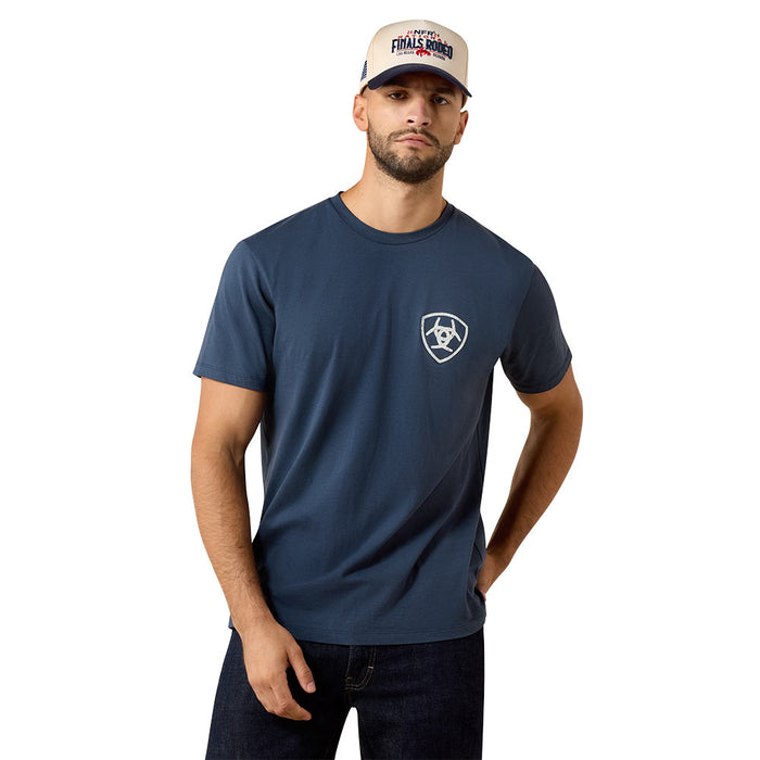 Ariat Men's Blue Dusk Longhorn Patriot Bravery Tee Shirt
