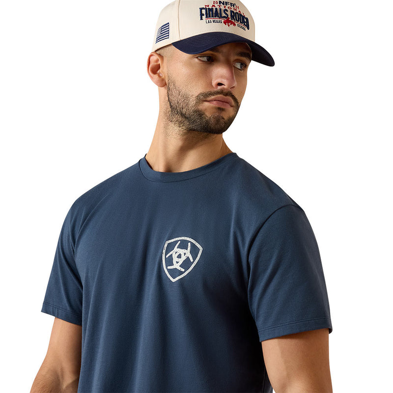 Ariat Men's Blue Dusk Longhorn Patriot Bravery Tee Shirt