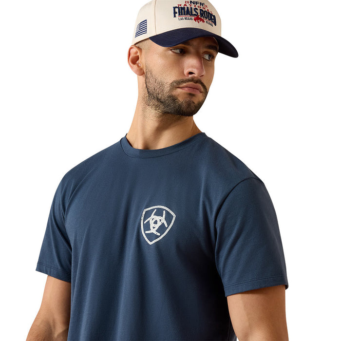 Ariat Men's Blue Dusk Longhorn Patriot Bravery Tee Shirt