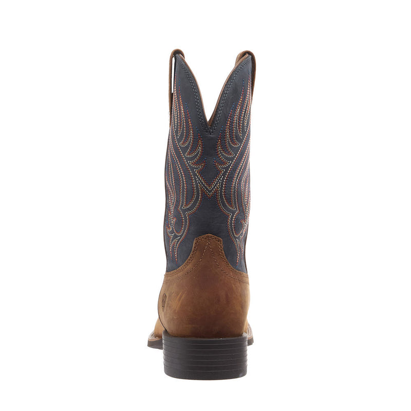 Ariat Men's Sport Riggs Waterproof Tanbark Vamp 11in Blue Nights Top
