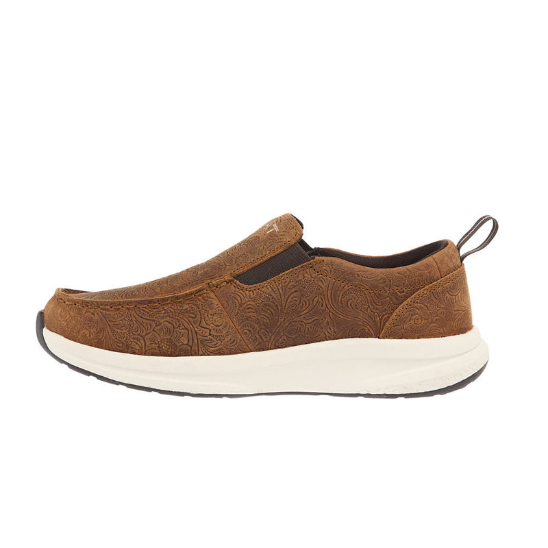 Ariat Women's Buckeye Waterproof Tooled Brown Slip On