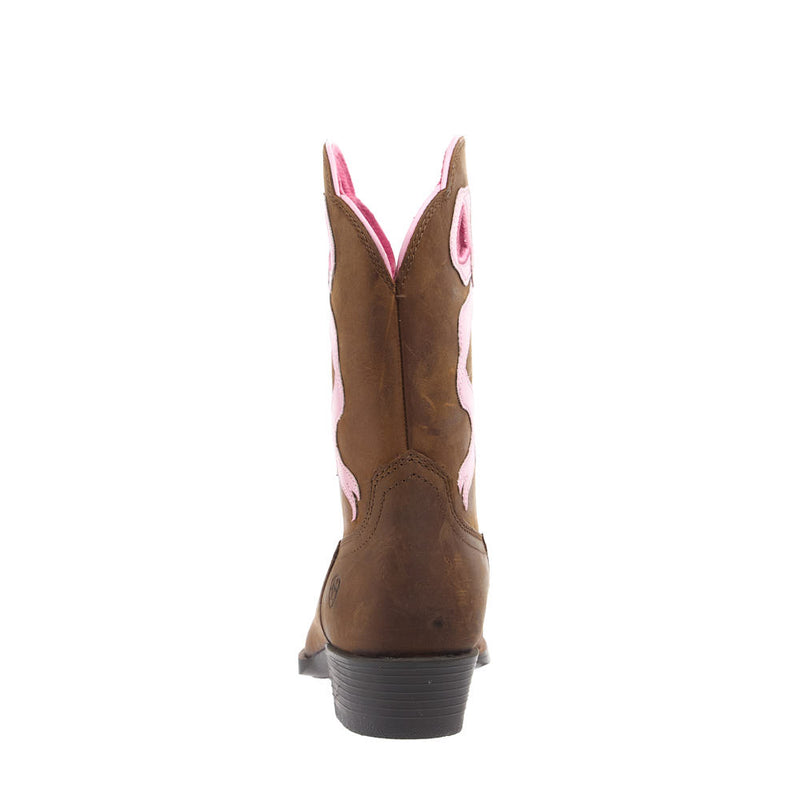 Ariat Kid's Lil Beaux Distressed Brown Vamp 8in Matching Top