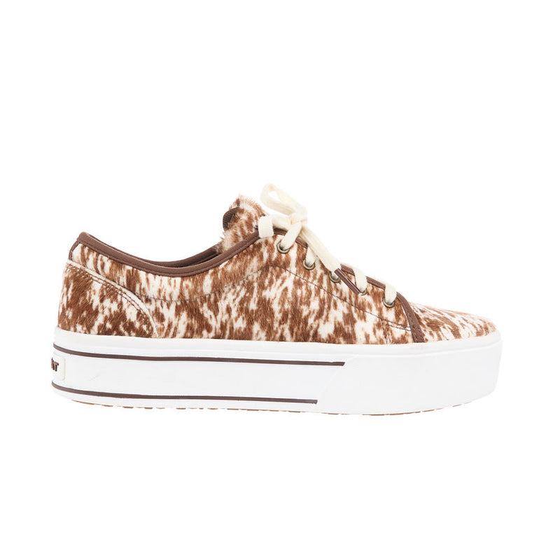 Ariat Women's Skylar Speckled Cow Print Lace Up